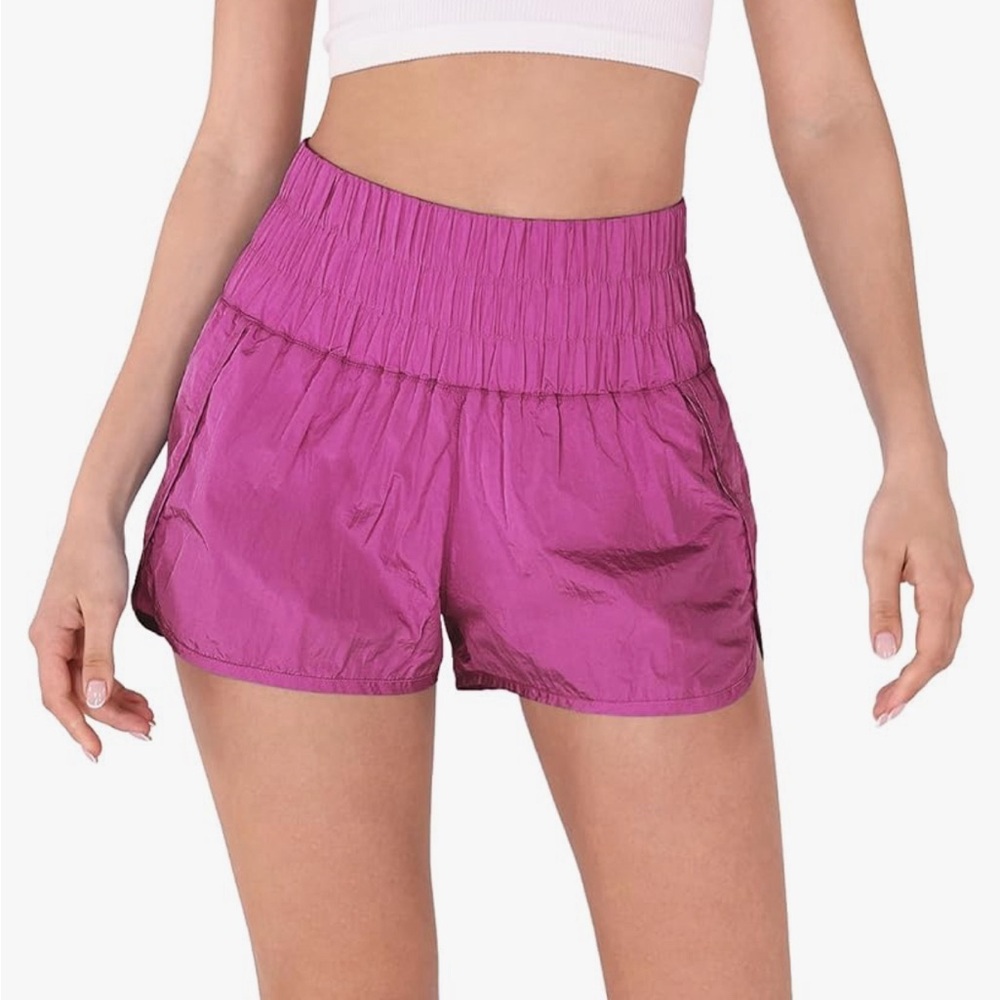 COPY - ODODOS Goto Athletic Shorts for Women Elastic High Waisted Hot Pink BRAN…